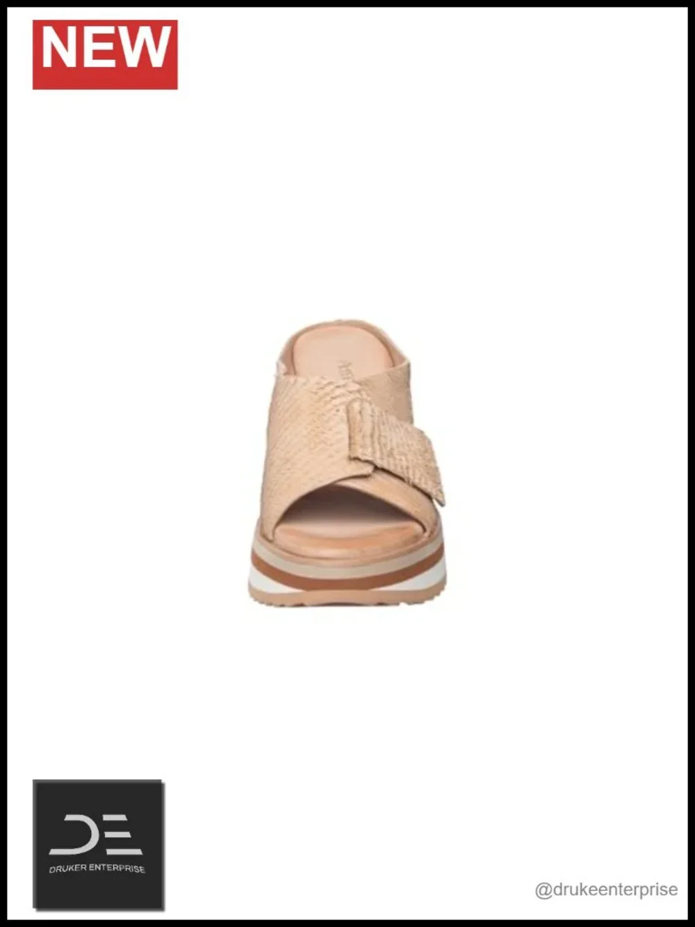 Women's Leather Slingback Wedge Sandals Platform 2